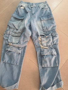 Cargo Distressed Denims