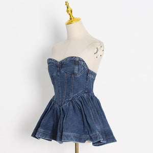 Peplum Denim Blouse