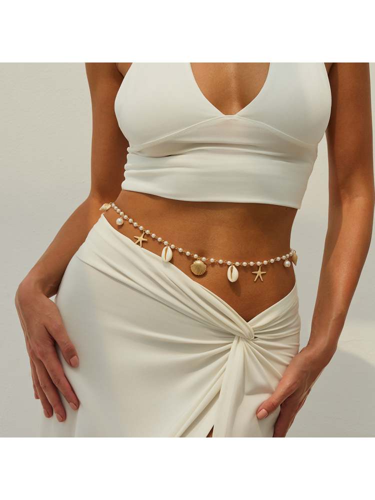 Shell Beaded Waist Chain