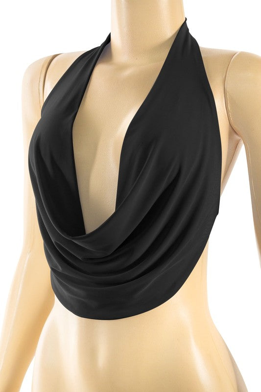Black Cowl Top