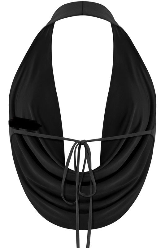 Black Cowl Top
