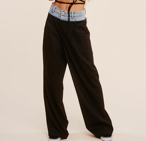 Denim WaistBand Trousers