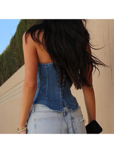 Denim Corset