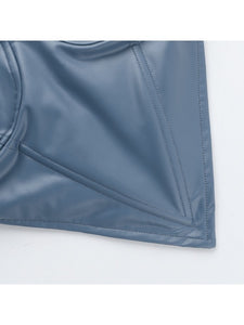 Pleather Crop Corset