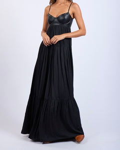 Pleather Top Maxi