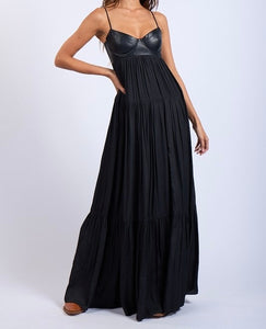 Pleather Top Maxi