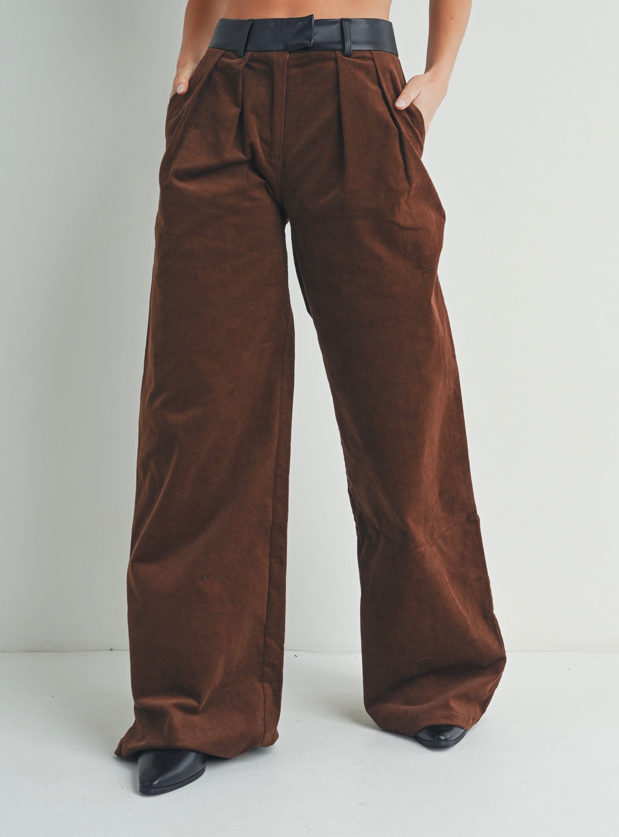 Brown Waistband Pants