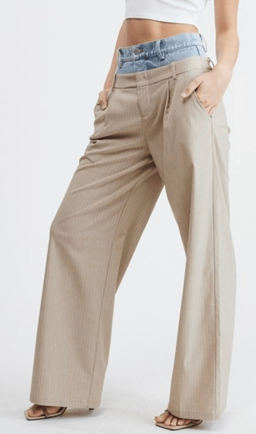 Denim WaistBand Trousers