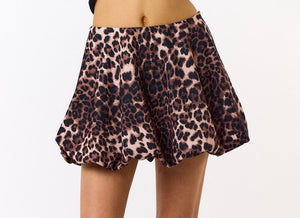 Leopard Bubble Skirt