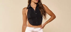 Backless Lapel Top