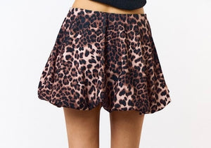 Leopard Bubble Skirt