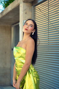 Green Metallic Dress