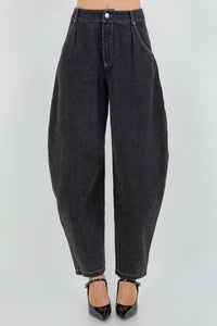 Washed Black Barrel Jeans (PRE ORDER)