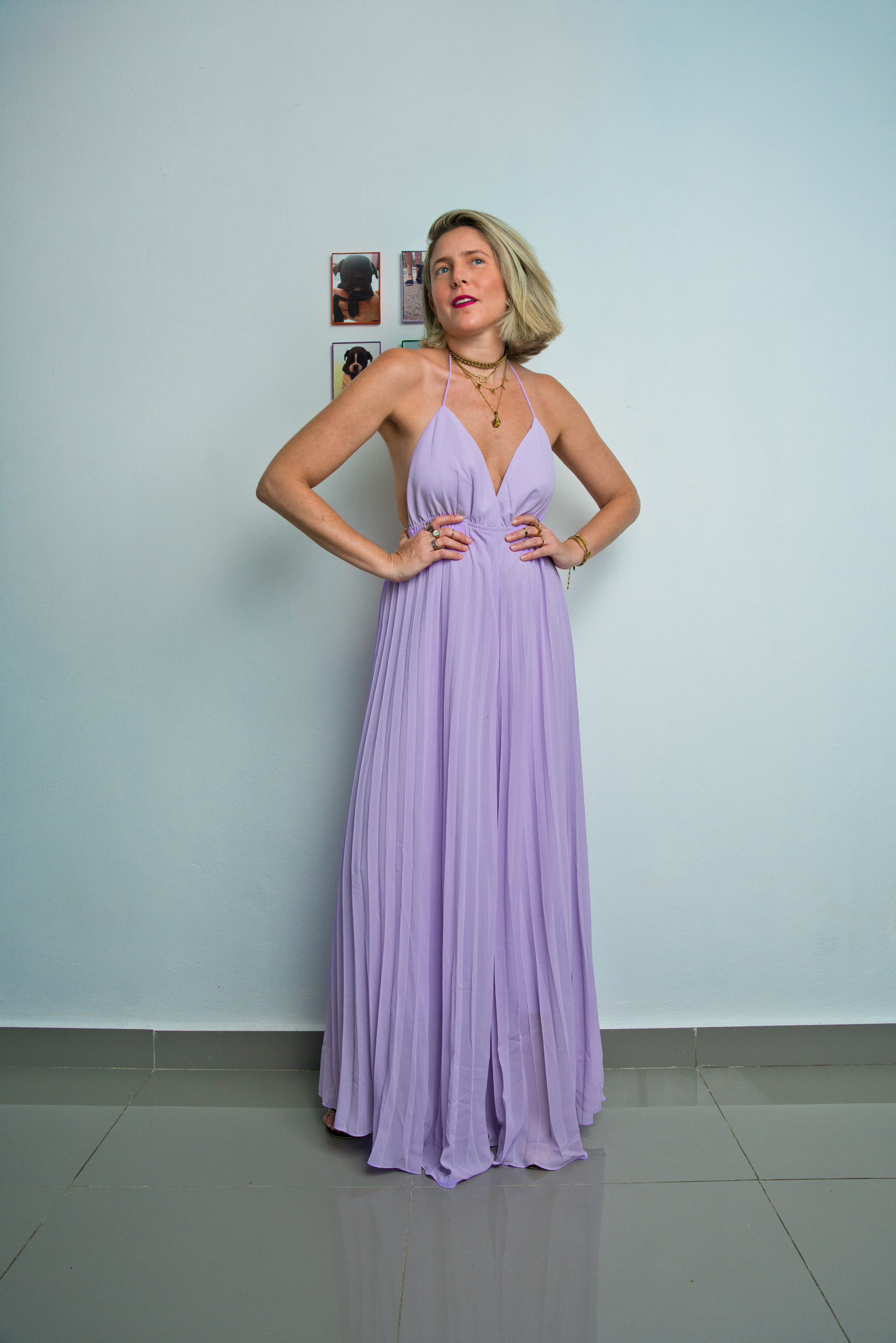 Lavanda Pleated Playsuit