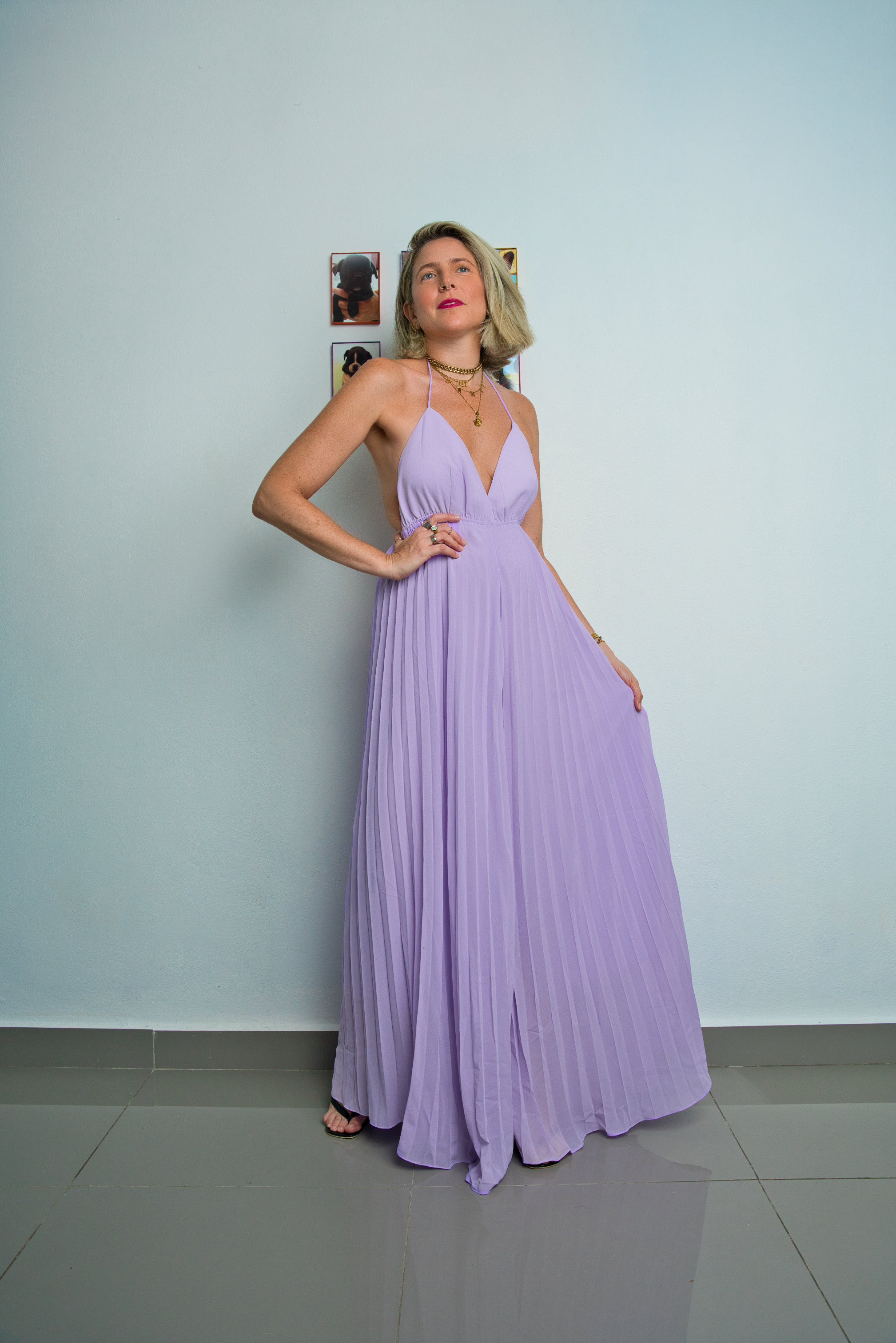 Lavanda Pleated Playsuit