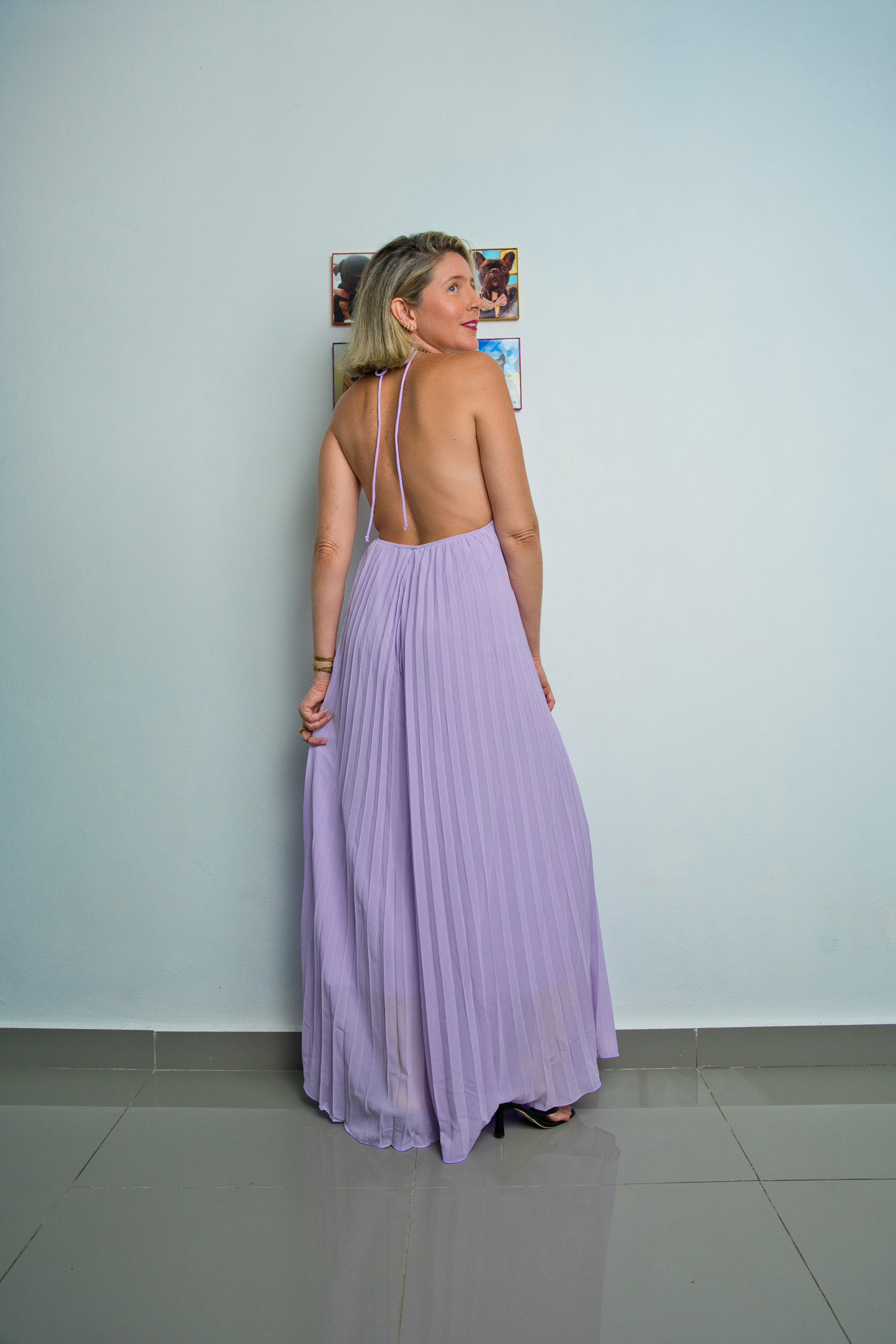 Lavanda Pleated Playsuit