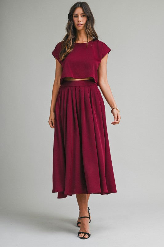 Satin Burgundy Set (PRE ORDER)