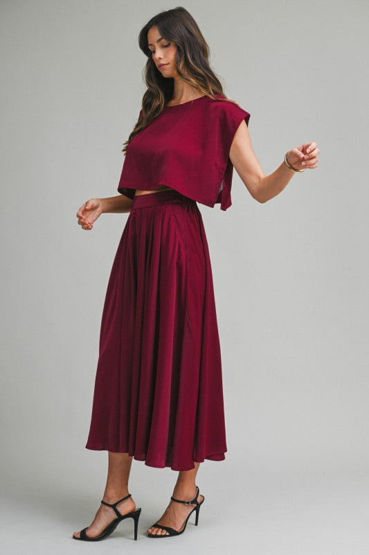 Satin Burgundy Set (PRE ORDER)