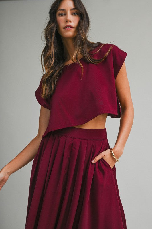 Satin Burgundy Set (PRE ORDER)