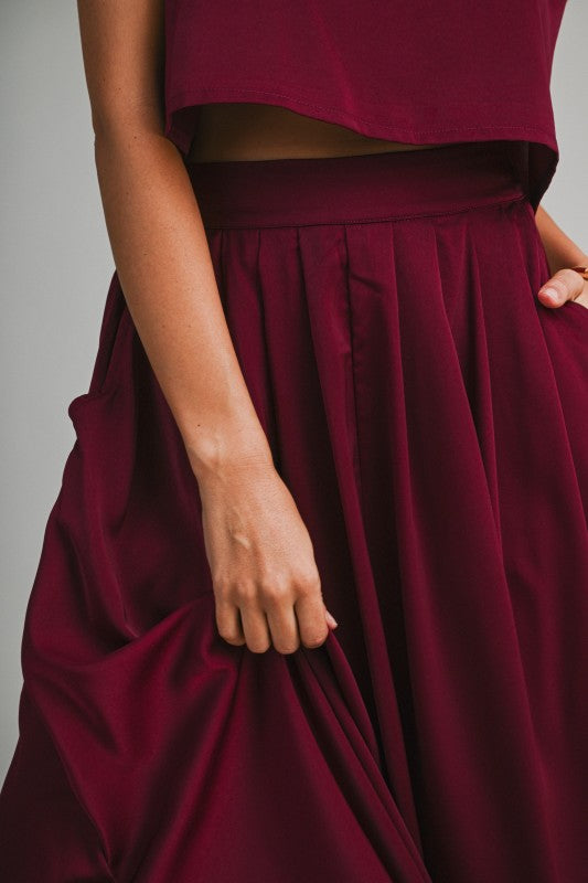 Satin Burgundy Set (PRE ORDER)