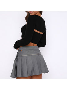 Peek A Grey Skirt