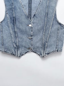 Denim Vest Set