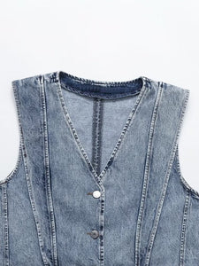 Denim Vest Set