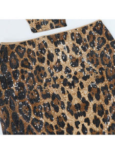 Leopard Sequins Set