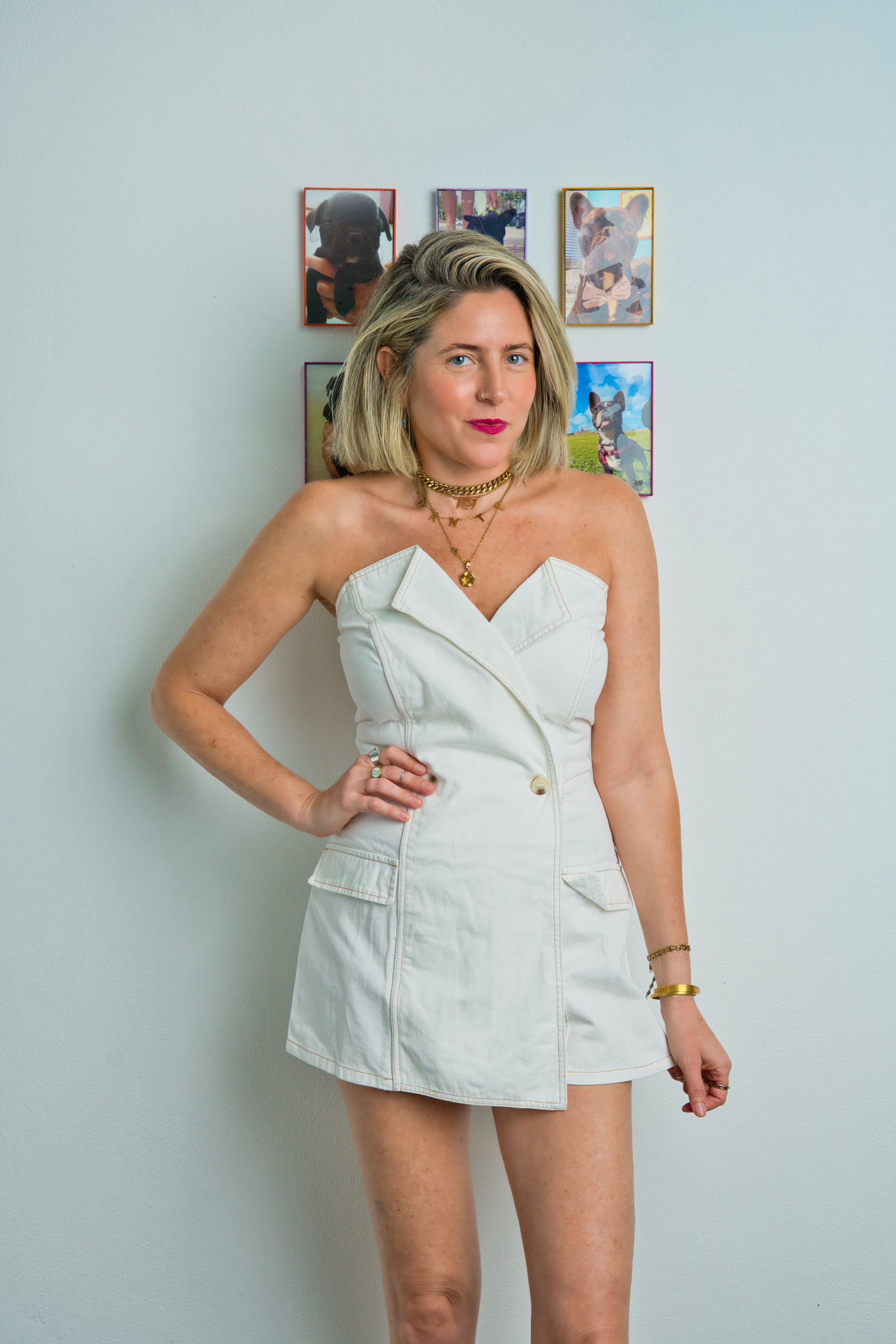 White Skort Romper