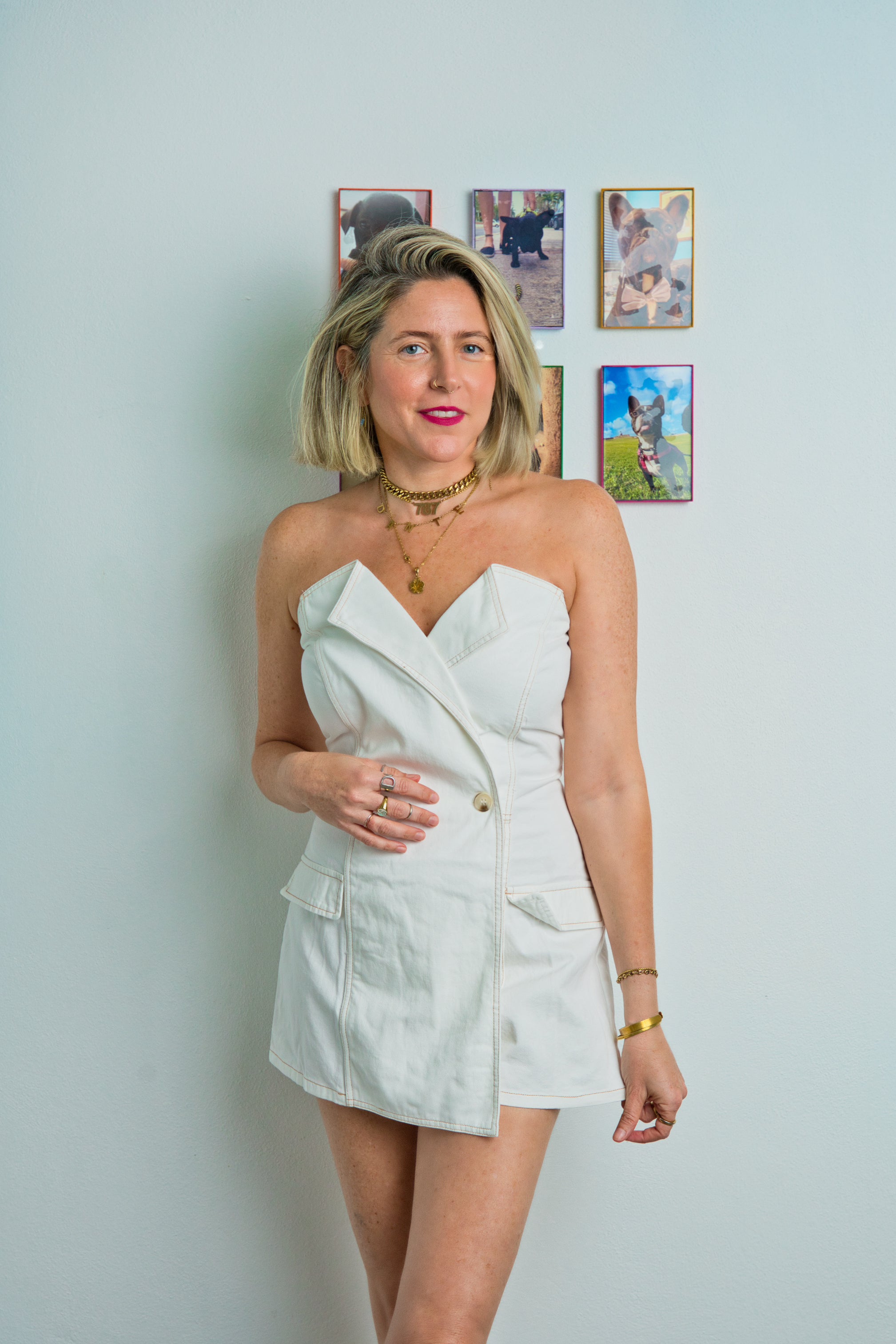White Skort Romper