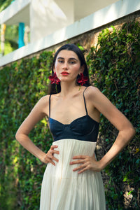 Contrast Pleather Maxi