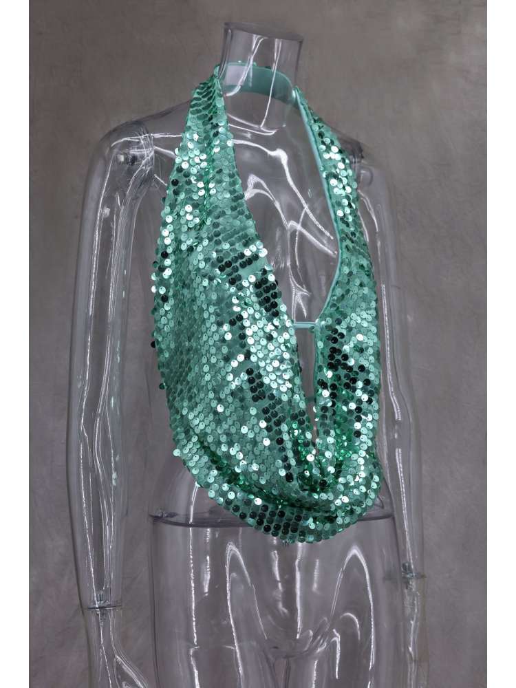 Sequins Cowl Tops