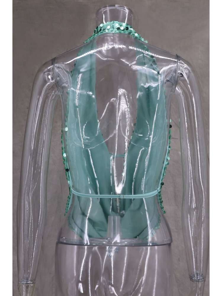Sequins Cowl Tops