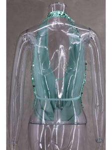 Sequins Cowl Tops