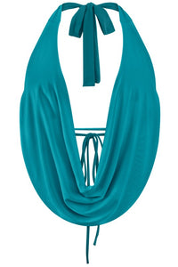Teal Cowl Blouse (PRE ORDER)