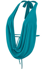 Teal Cowl Blouse (PRE ORDER)