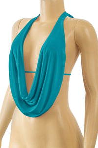 Teal Cowl Blouse (PRE ORDER)