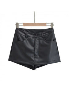 Pleather Skort