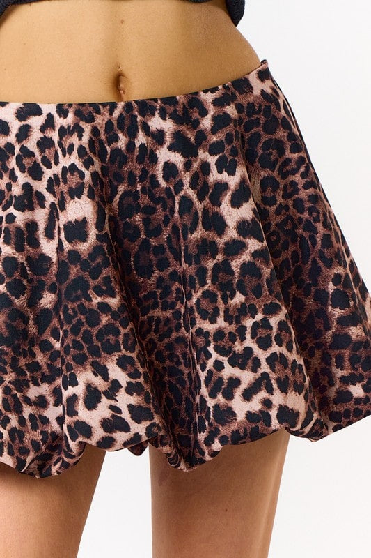 Leopard Bubble Skirt