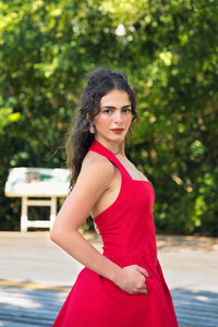 Red Halter Dress