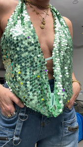 Sequins Cowl Tops