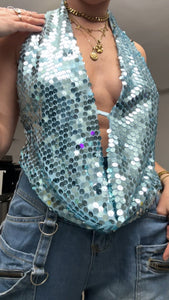 Sequins Cowl Tops