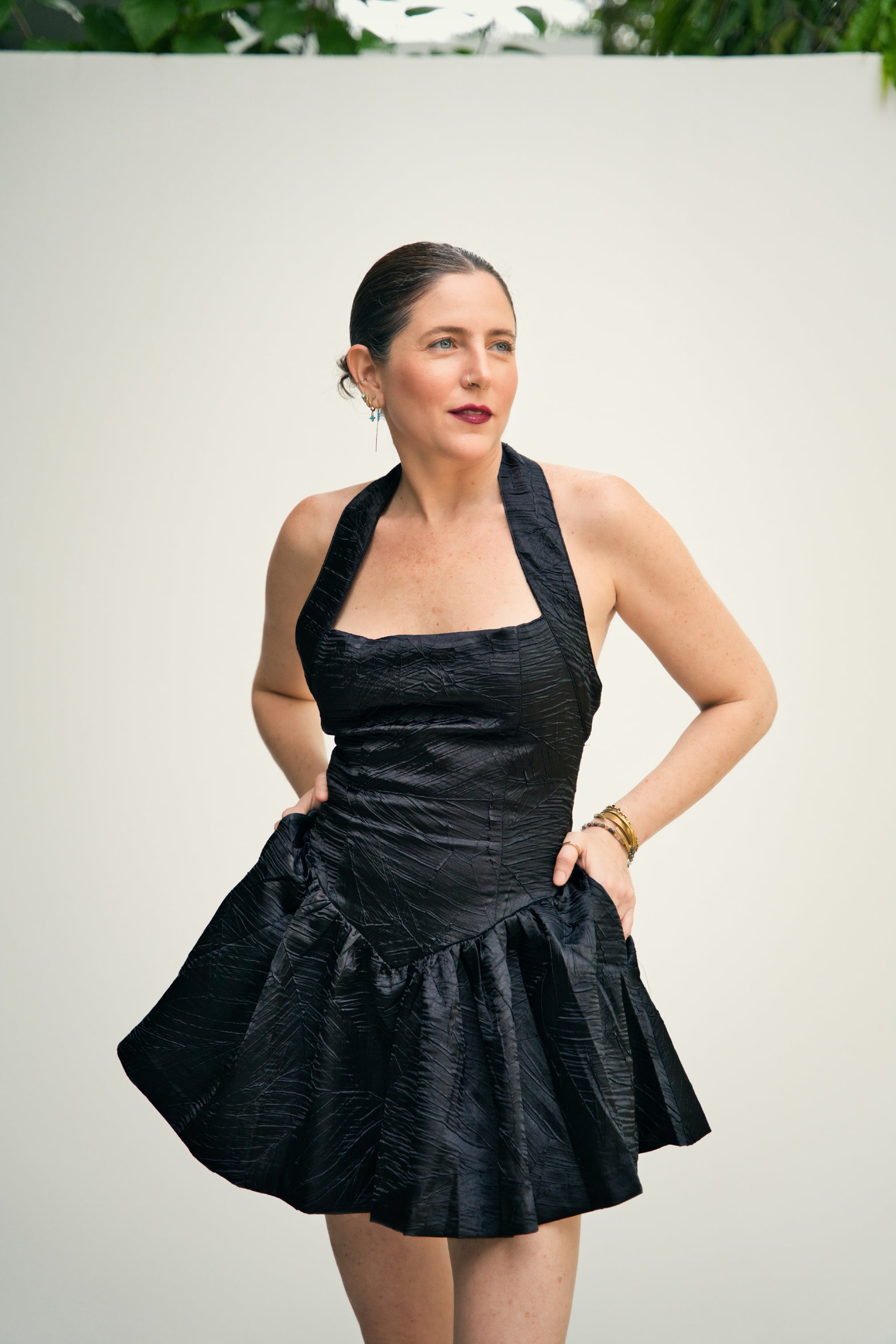 Shiny Halter Black Dress Shiny Halter Black Dress
