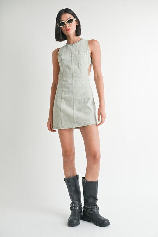 Denim Cut Out Dress