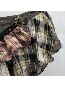 Plaid Layered Skirt