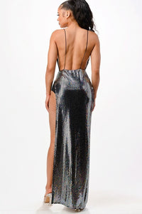 Holographic Maxi Dress
