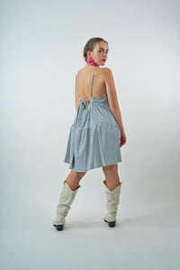 Striped Backless Dress