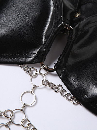 Chain Pleather Top