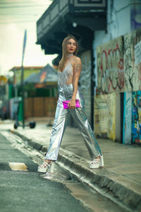 Silver Metallic Pants (PRE ORDER)