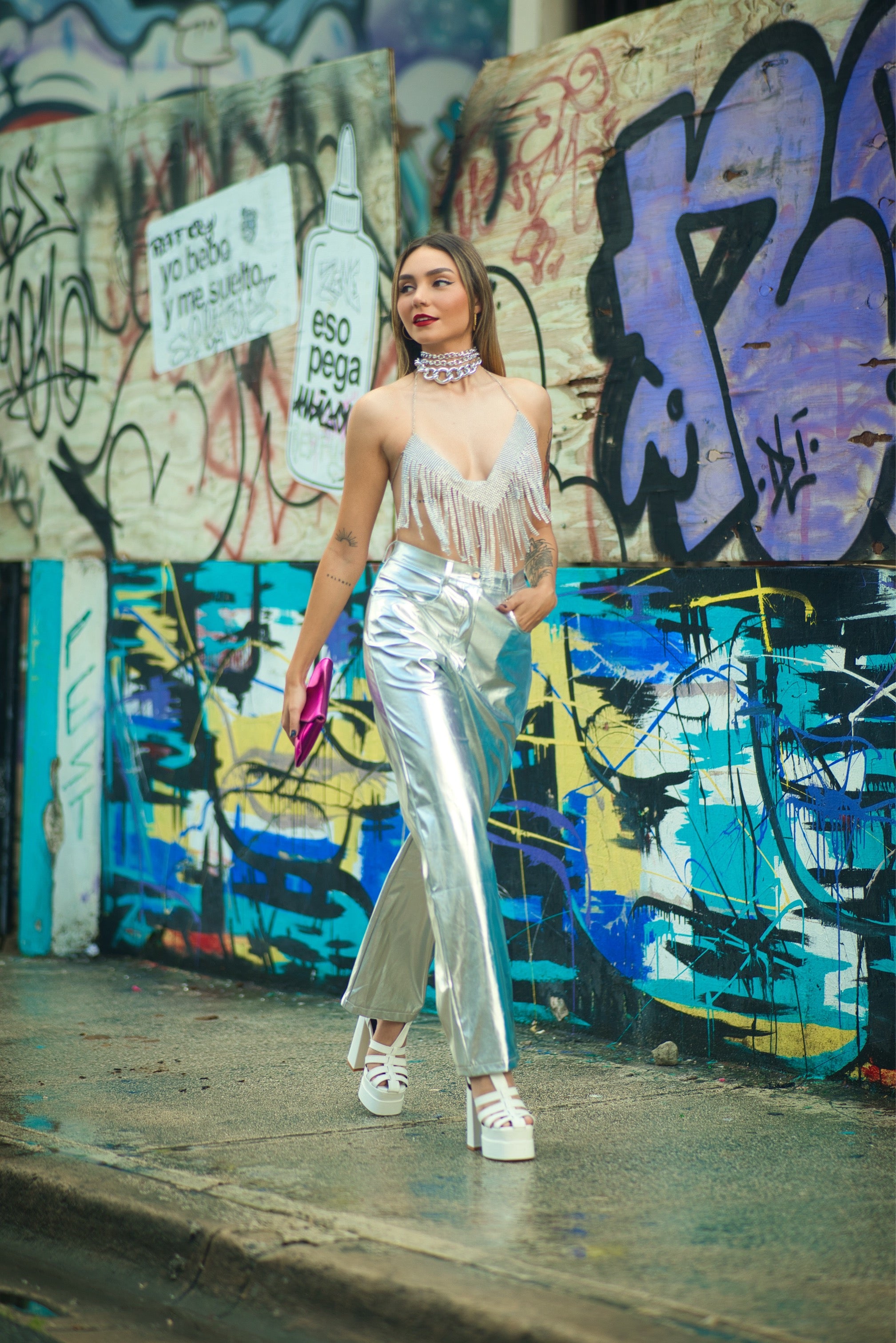 Silver Metallic Pants (PRE ORDER)